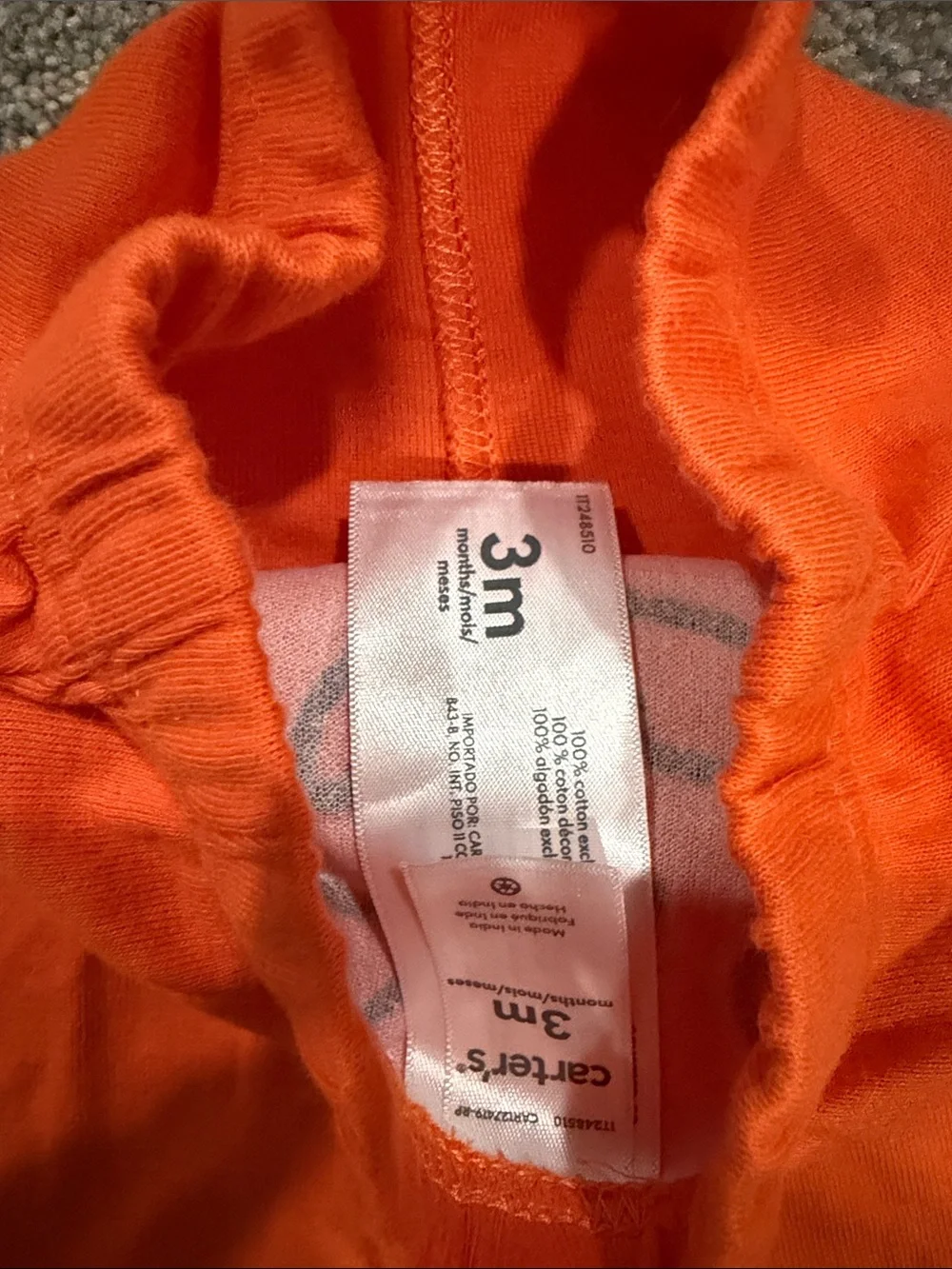 Carter's Cream and Orange Halloween Baby Matching Set